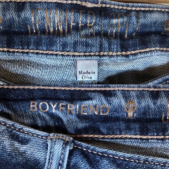 Jennifer Lopez Boyfriend Jeans Rhinestones MidRise - Picture 4 of 7